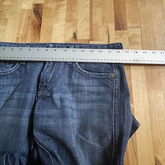 7 for All Mankind Jeans A Pocket Pkt Flip Flop Low Rise Flare‎ Denim Size 28 EUC - Picture 9 of 15